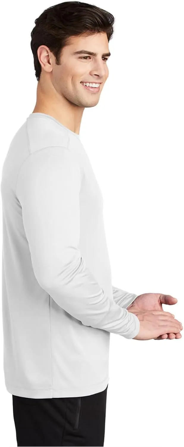 Essential Wearables Lifeguard Staff Shirt  Long Sleeve Moisture-Wicking 100% Polyester Bold Logo White Unisex