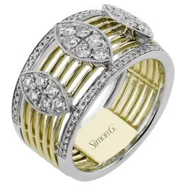 Fashion Ring In 18k Gold With Diamonds