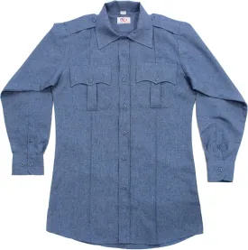 First Class 100% Polyester Long Sleeve Men's Uniform Shirt White