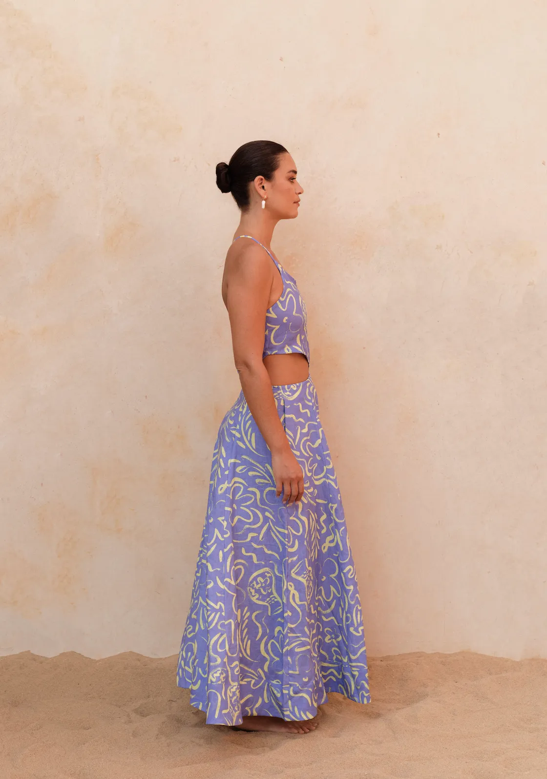 Flores Dress Printed Linen - Wholesale