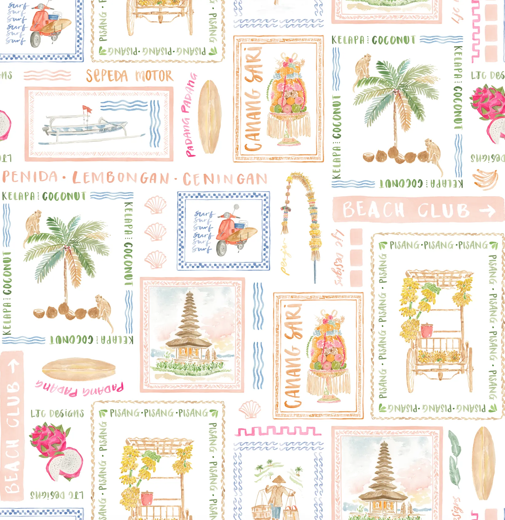 Flores Dress Printed Linen - Wholesale