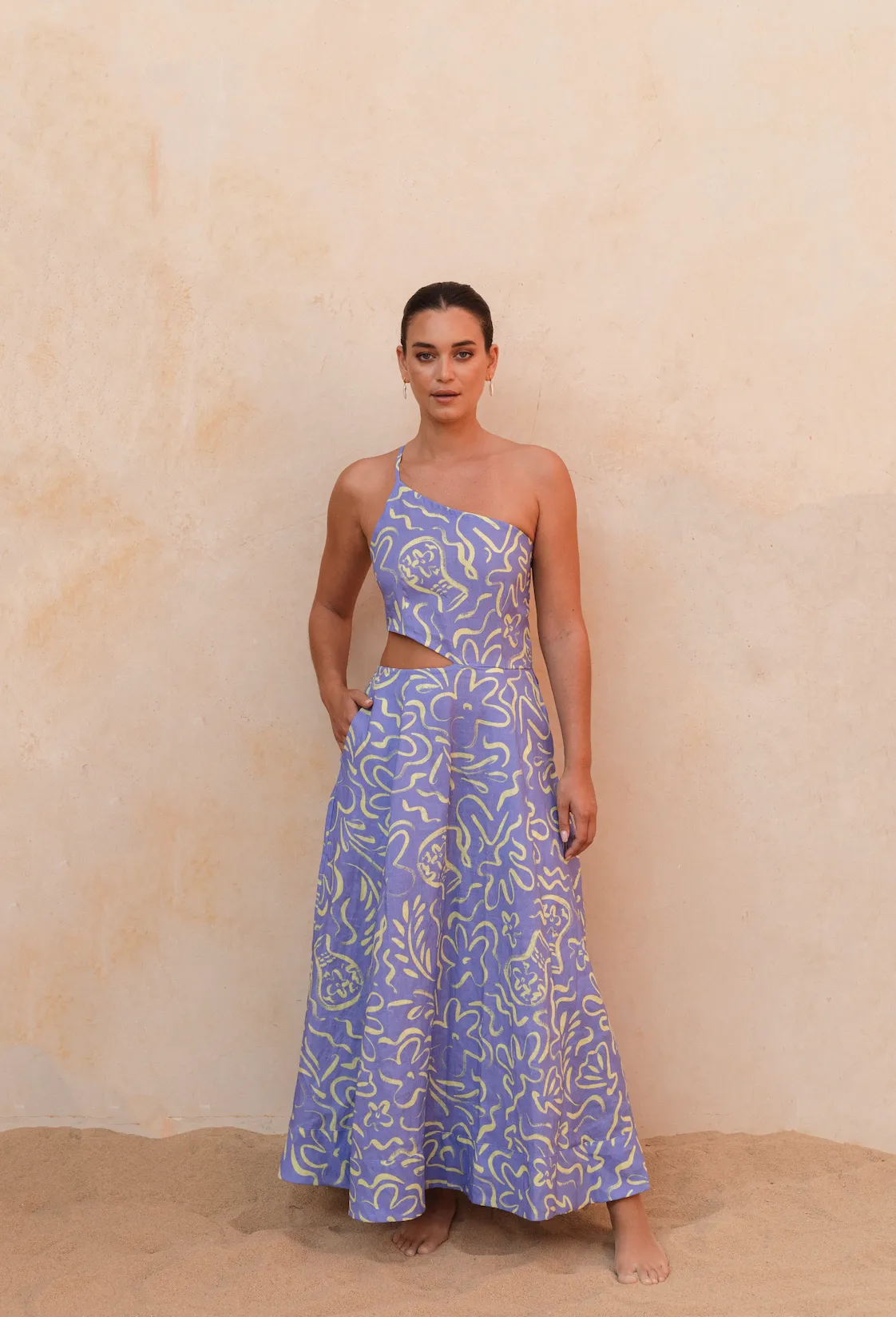 Flores Dress Printed Linen - Wholesale