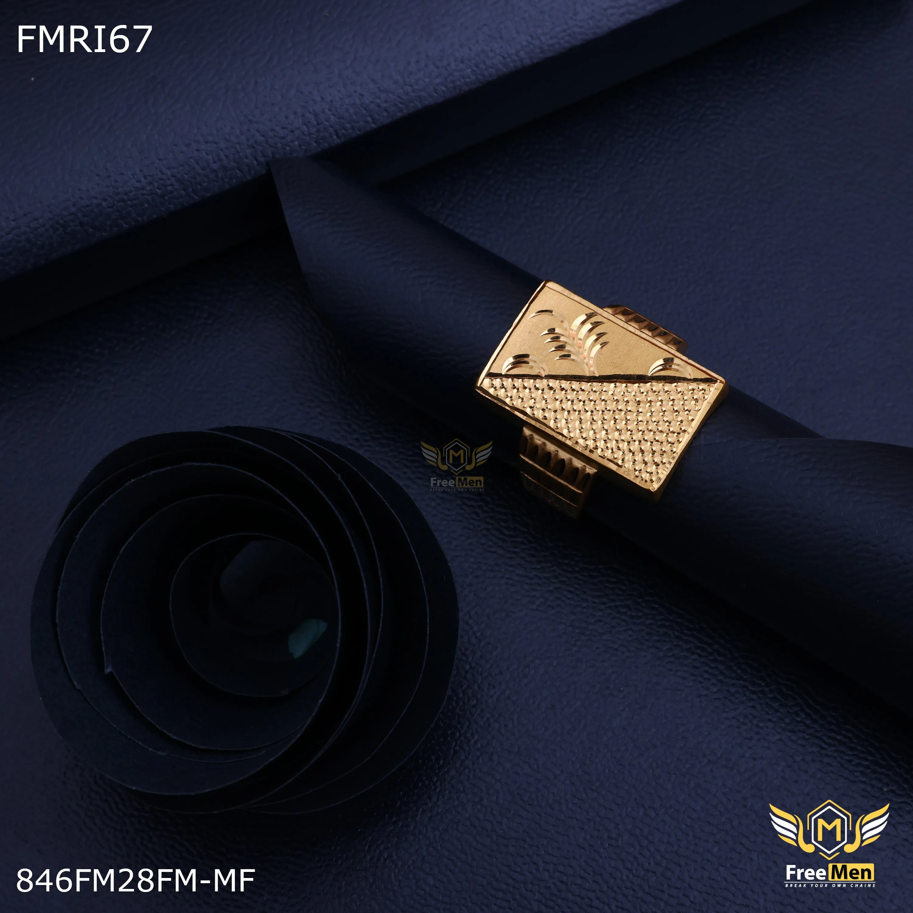 Freemen  rectangle shape with tree design ring IGP - FMRI67