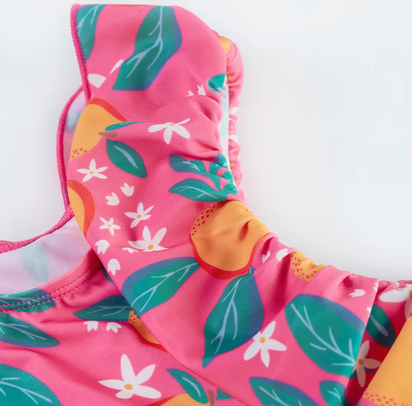 Frugi Amelia Swimsuit - Orange Blossom
