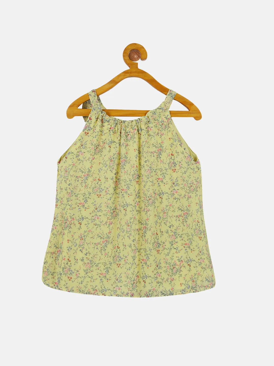Girls Halter Neck Strap Top With Bow