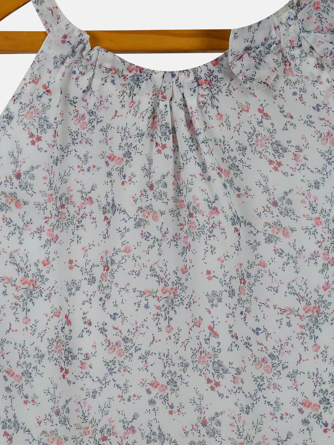 Girls Halter Neck Strap Top With Bow