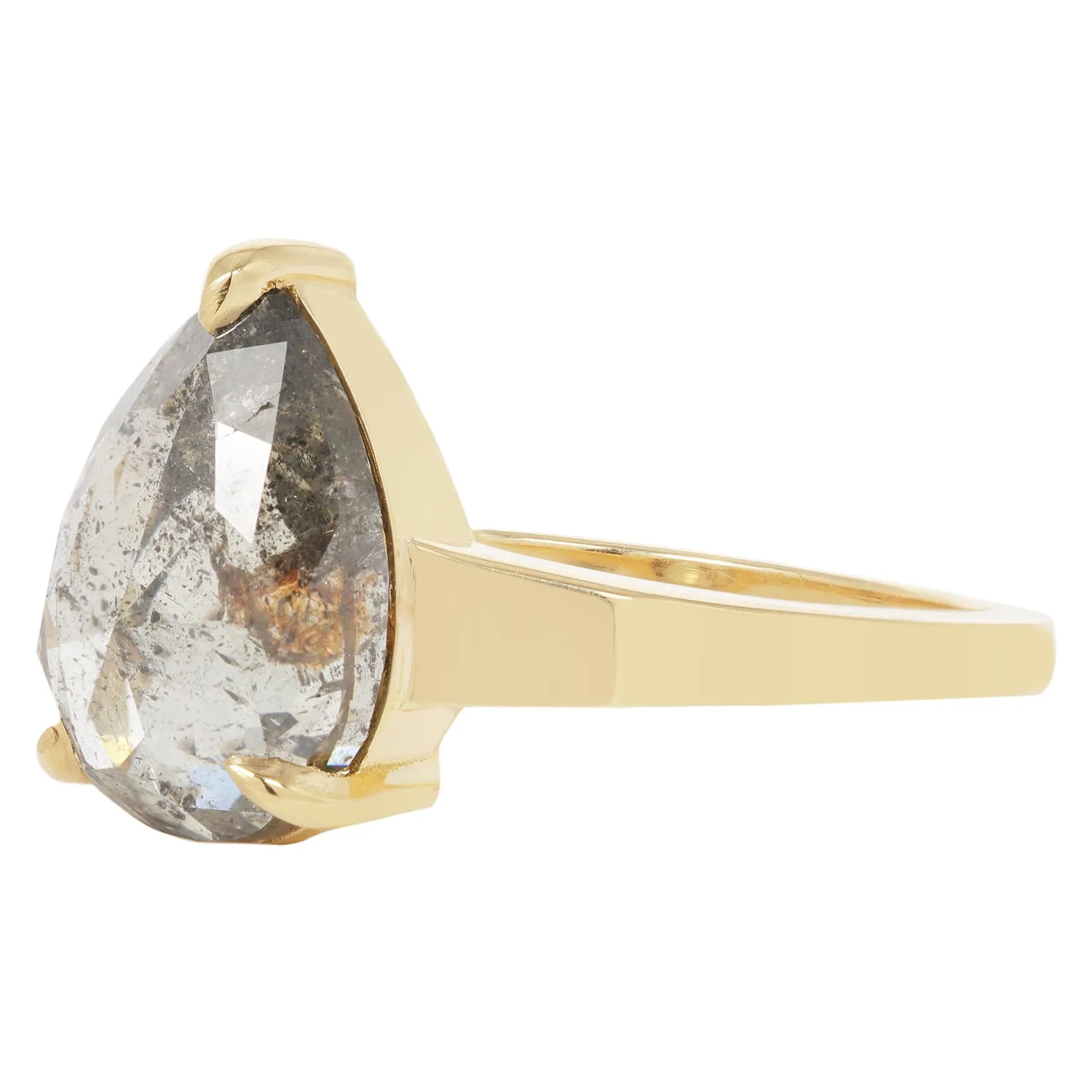 Glacier Gray Pear Diamond Ring