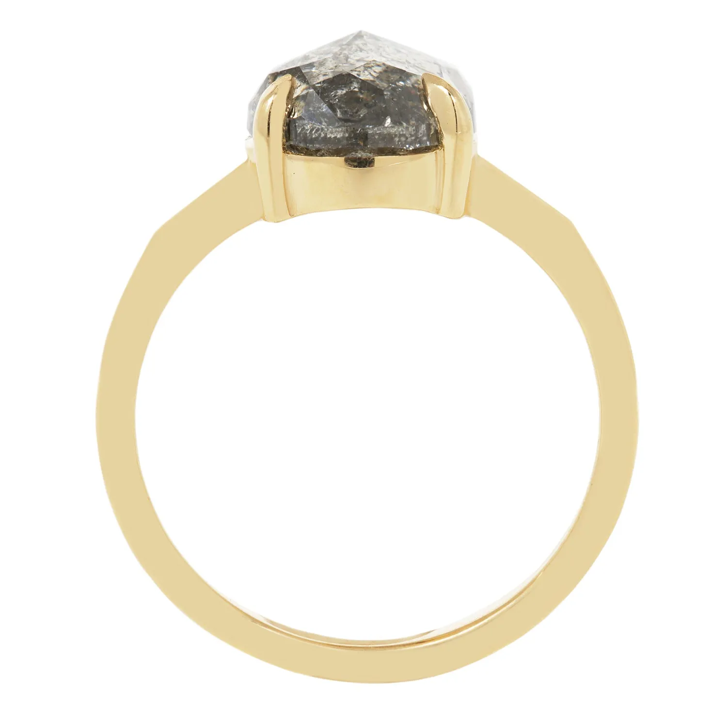 Glacier Gray Pear Diamond Ring