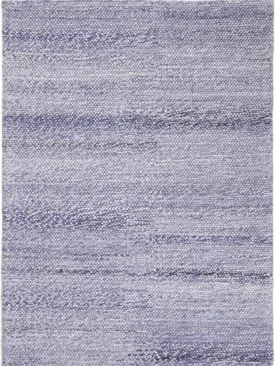 Halo Blue Loop Pattern Wool Blend Rug