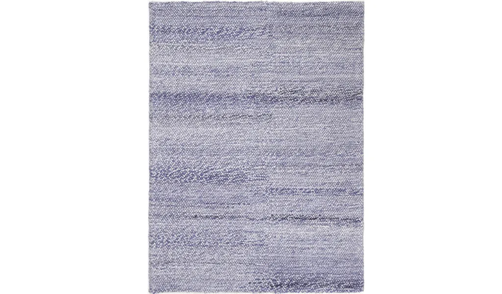 Halo Blue Loop Pattern Wool Blend Rug