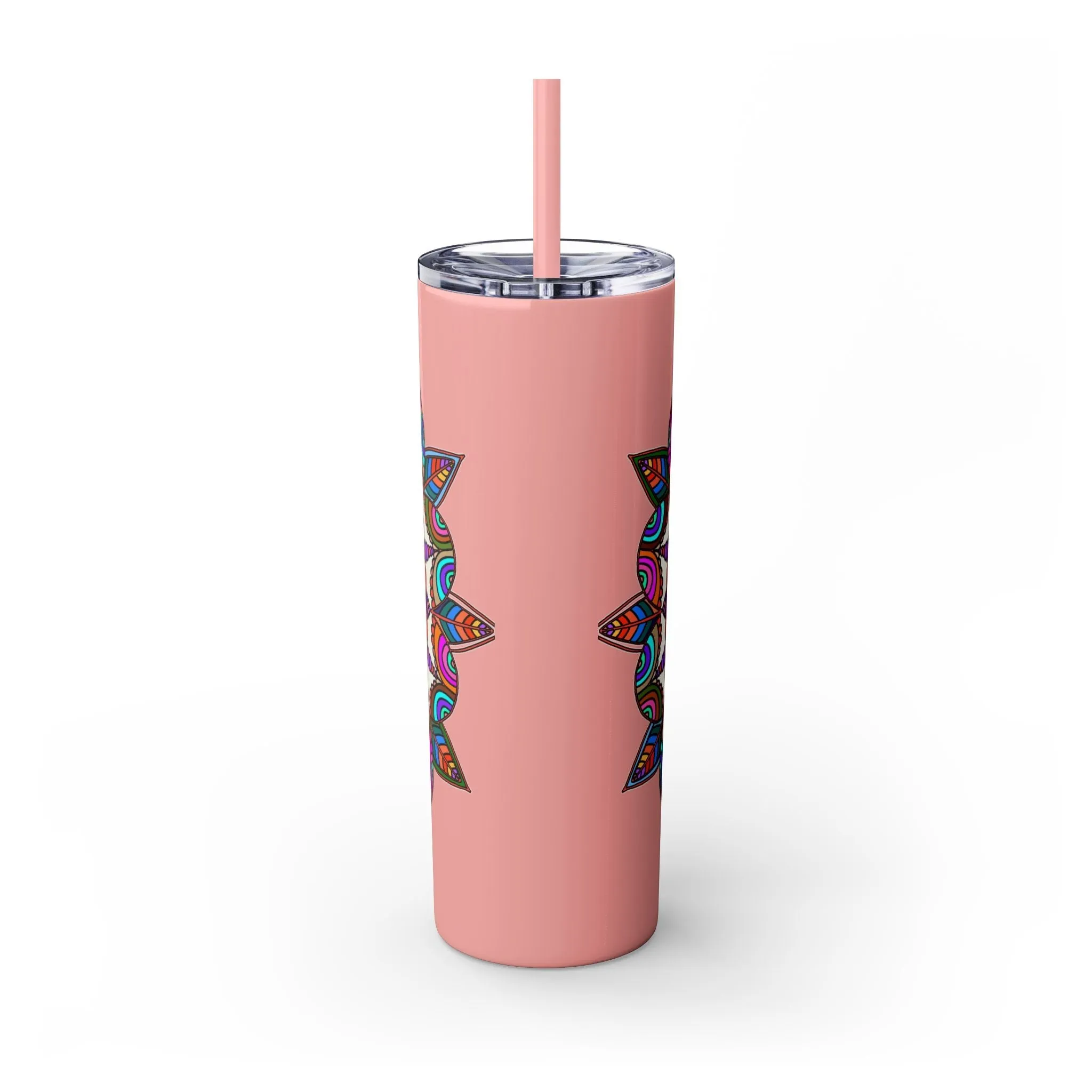 Hand-drawn Mandala Design Skinny Tumbler - Hot/Cold - BPA-Free