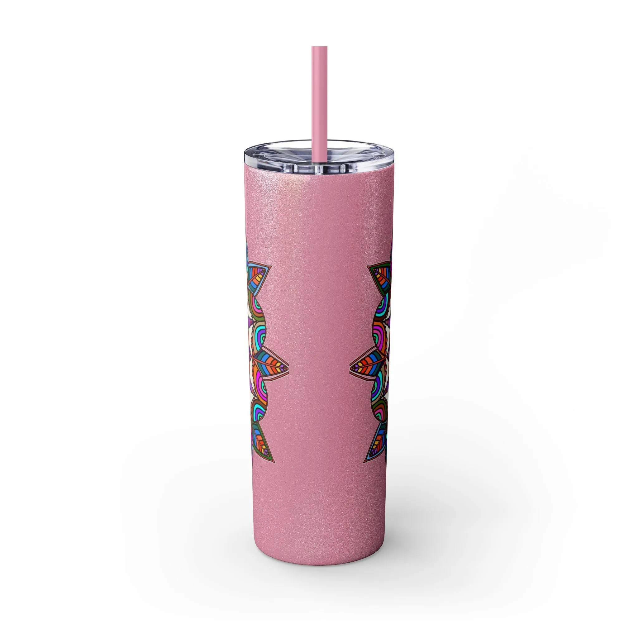 Hand-drawn Mandala Design Skinny Tumbler - Hot/Cold - BPA-Free