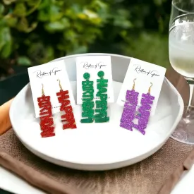 Happy Birthday Earrings - Birthday Accessories, Birthday Queen, Birthday Girl Earrings, Happy Birthday