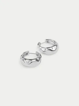 Hessle Hammered Huggie | Silver