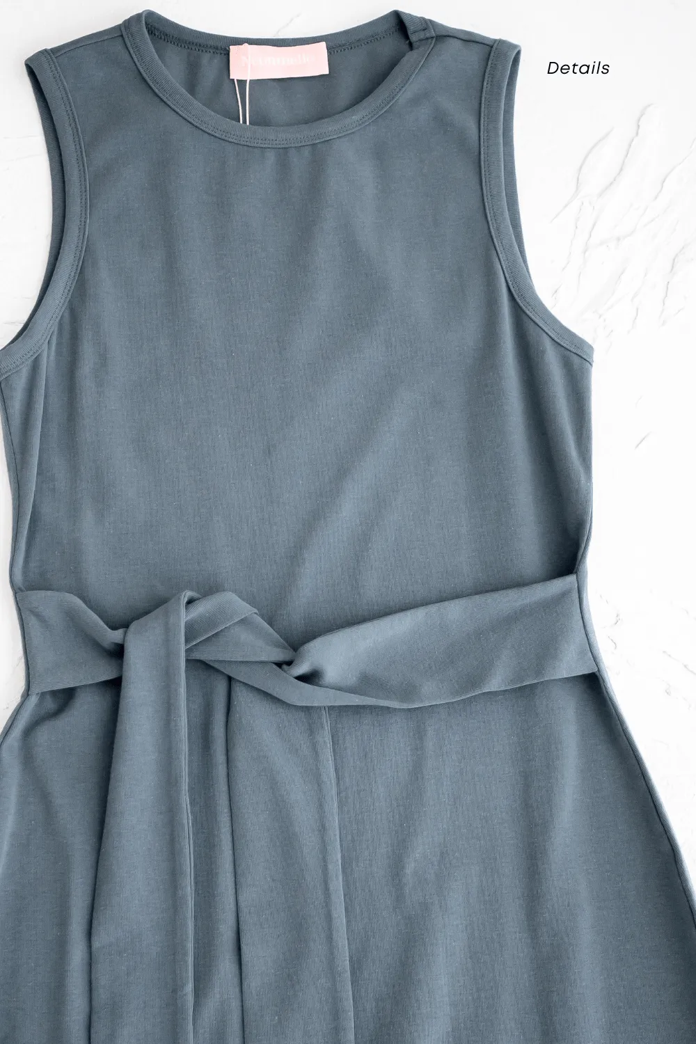 KENIA SLIM FIT TIE KNOT MIDI DRESS IN TEAL