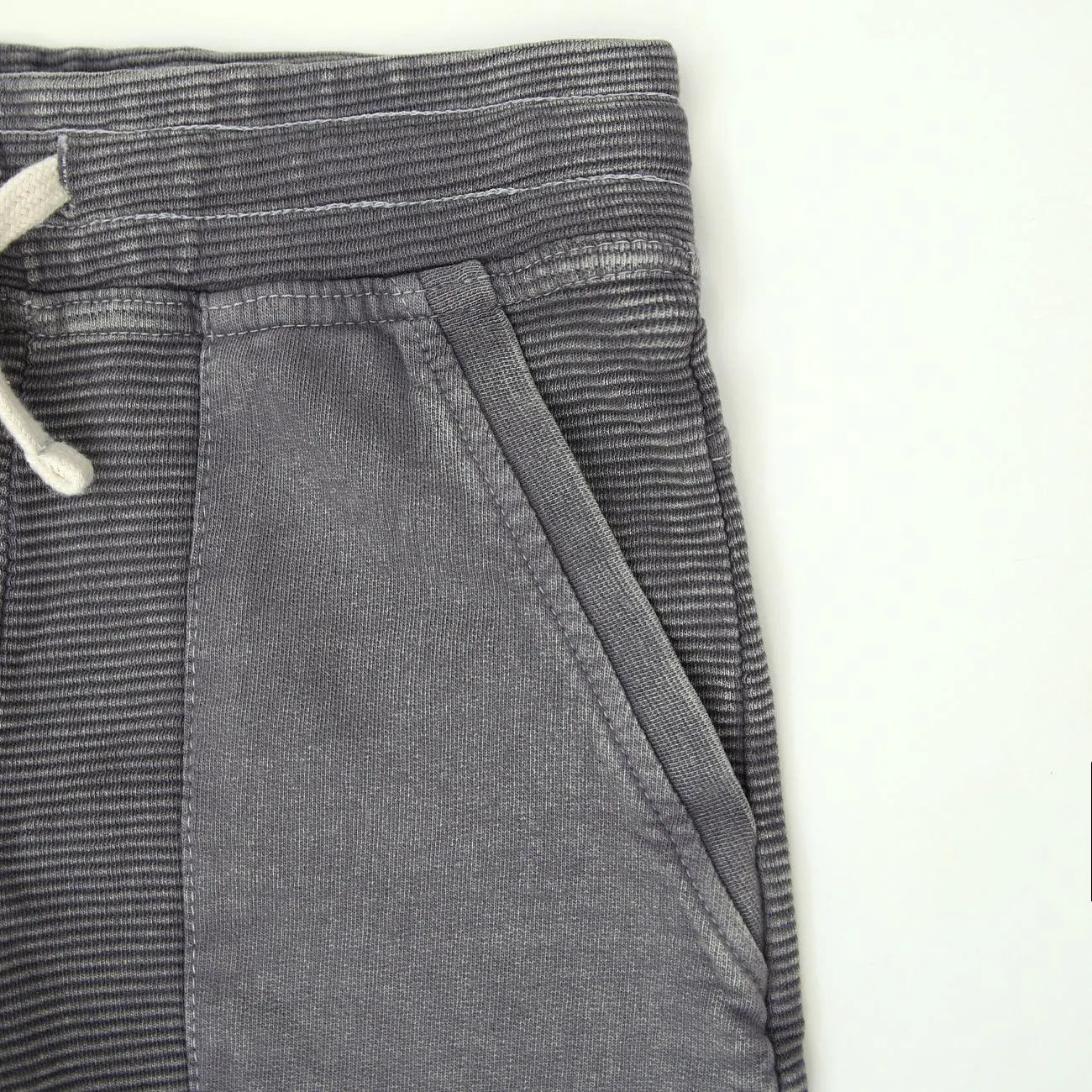 Kids Dark Gray Ottoman Soft Cotton Short (YO-11662)