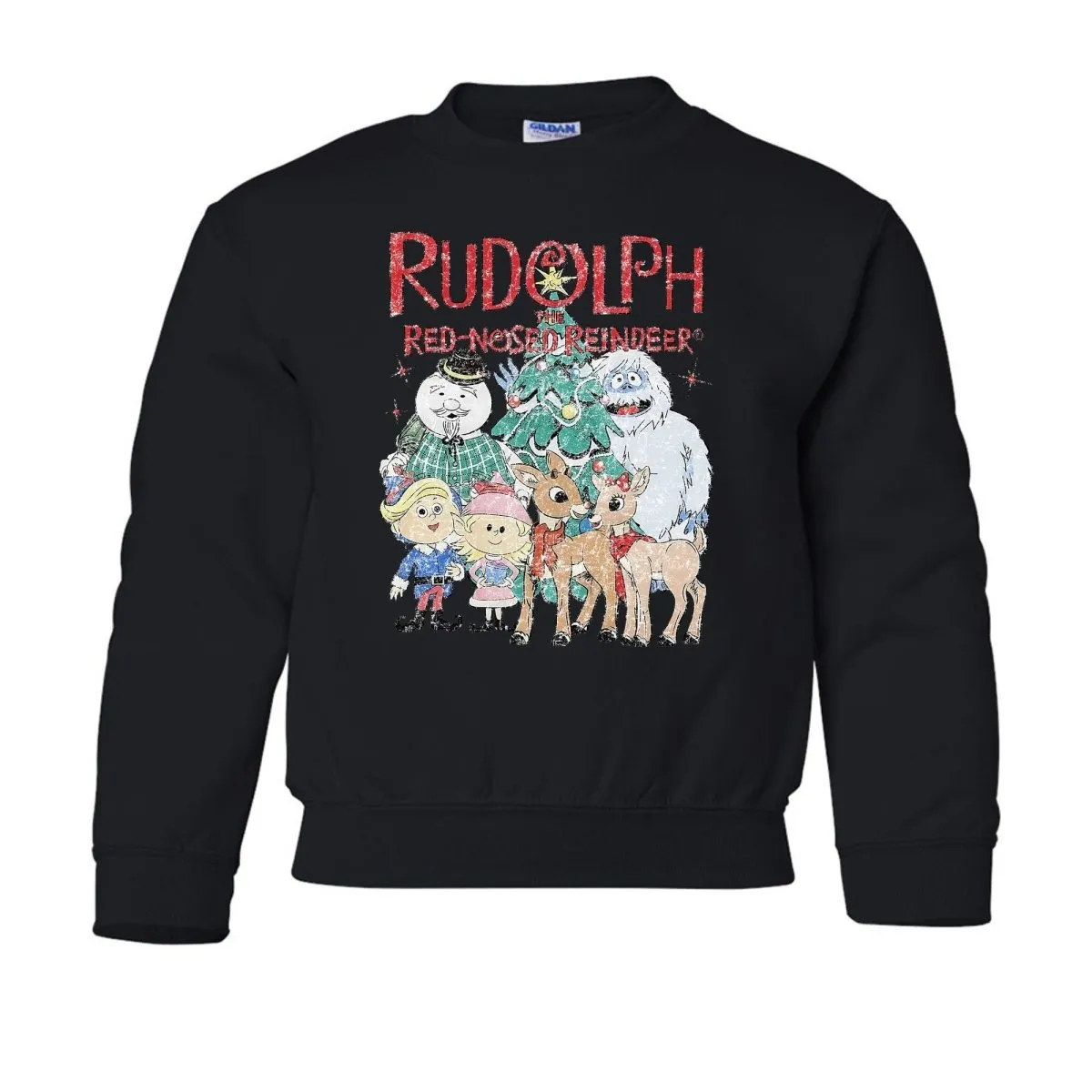 Kids 'Vintage Rudolph' Crewneck Sweatshirt