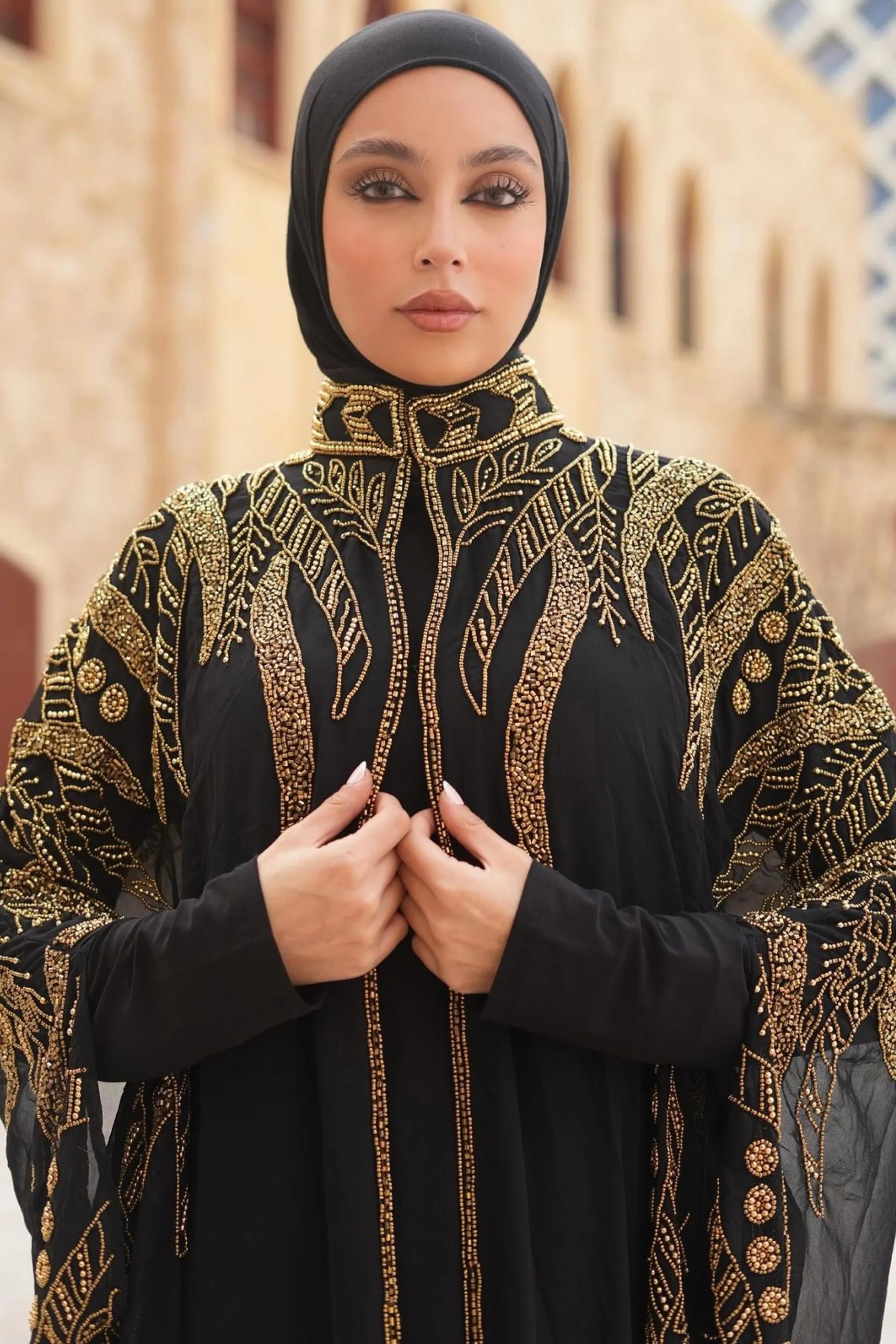 LAVISH COUTURE EMBELLISHED KIMONO