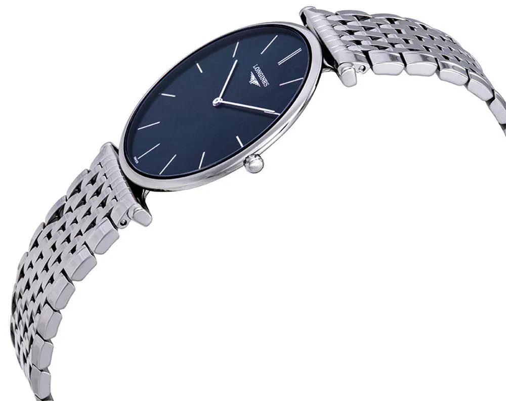 Unisex Longines La Grande Classique Stainless Steel Quartz Watch with Sapphire Blue Dial - Model L4.766.4.95.6