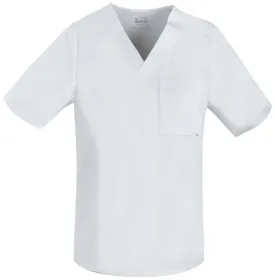 Luxe Unisex Tuckable V-Neck Top White Small 1929
