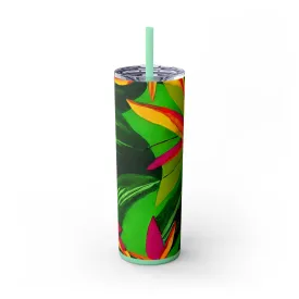 Mandala Art Tropical Skinny Tumbler, 20oz - Keeps Drinks Hot/Cold