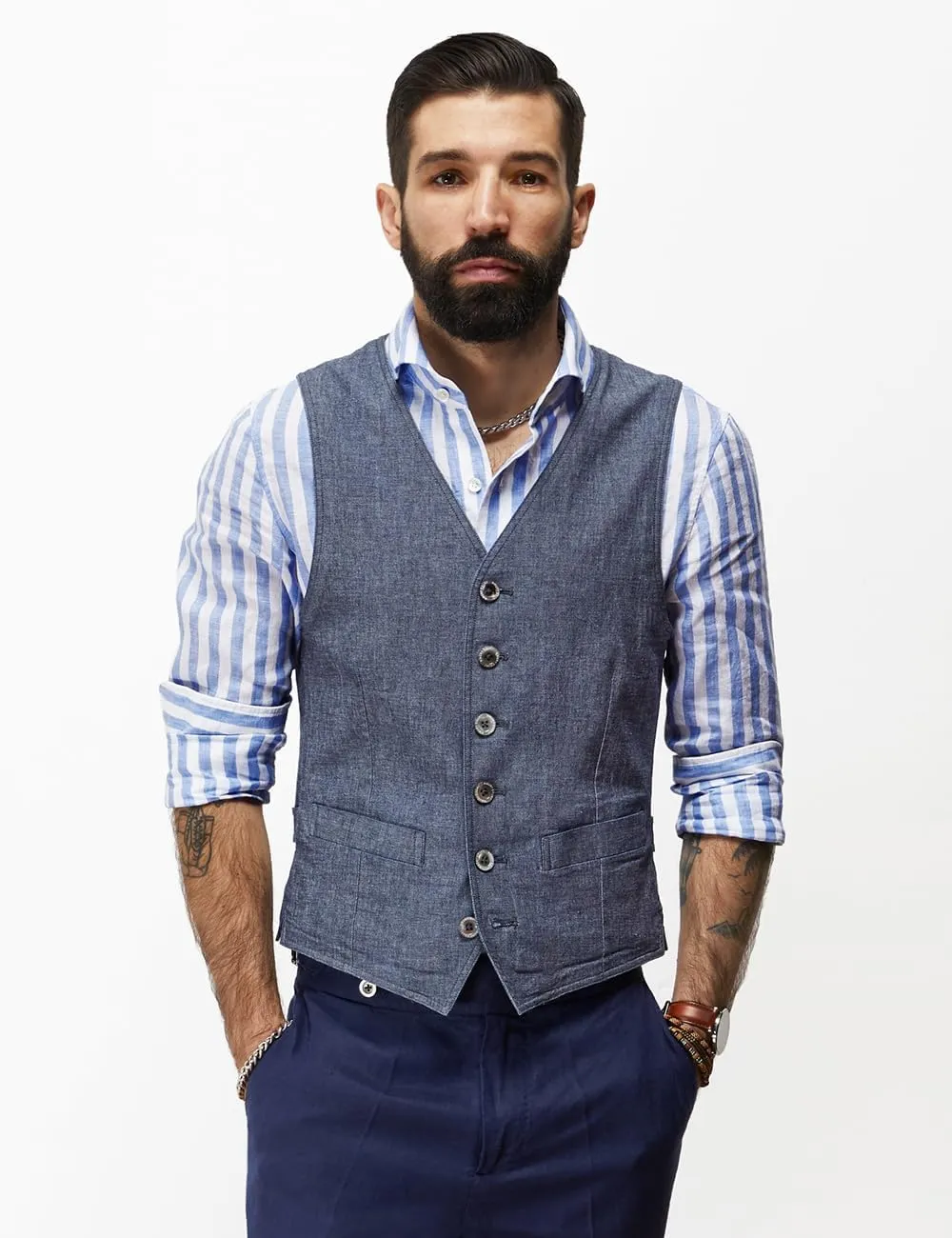 Men's Summer Linen Vest Casual Waistcoat Regular Fit Suit V Neck Vests for Party and Beach