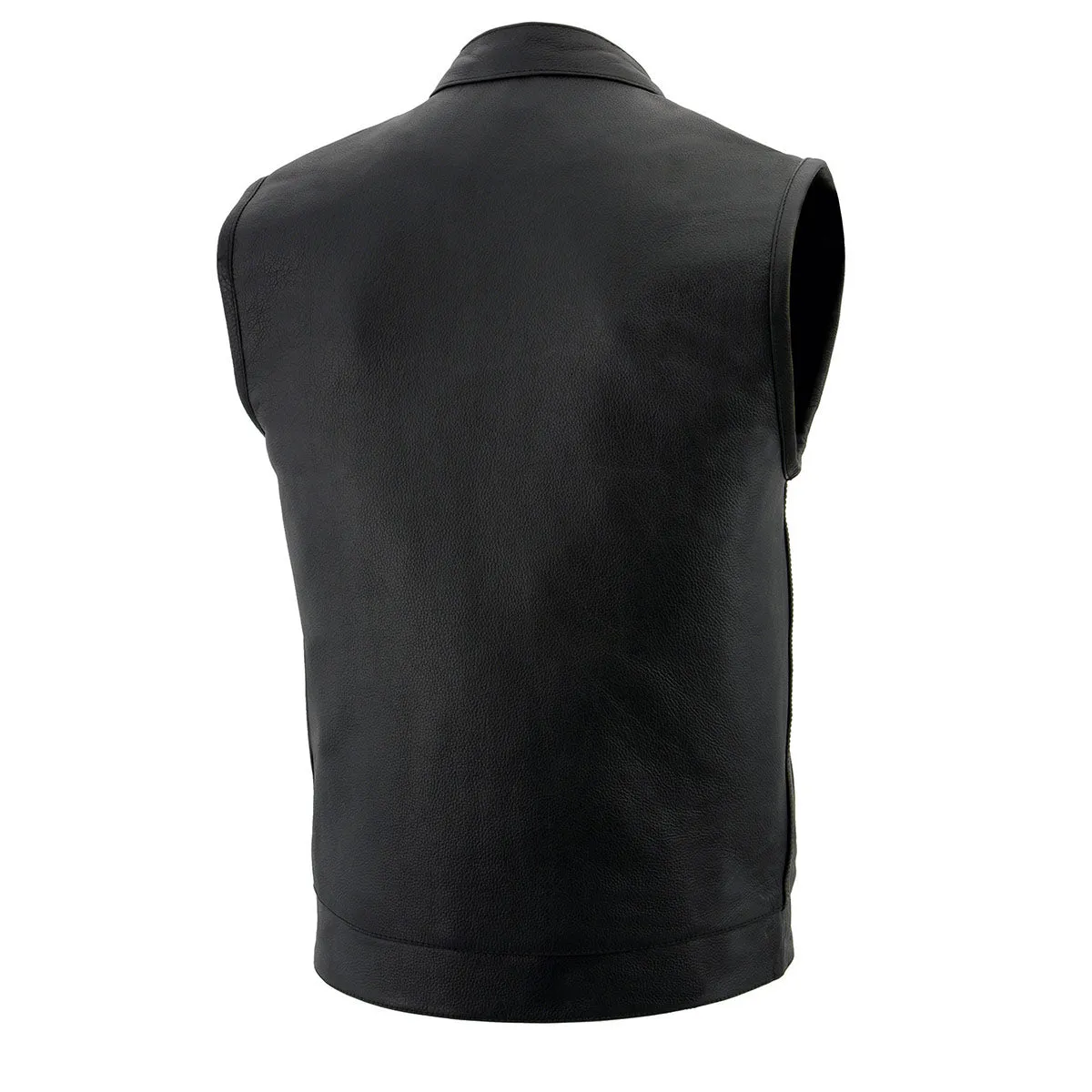 Milwaukee Leather LKM3713 Men's Black Leather Club Style Motorcycle