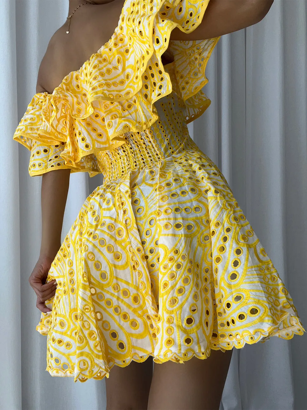 MINELE Mini Dress in Yellow