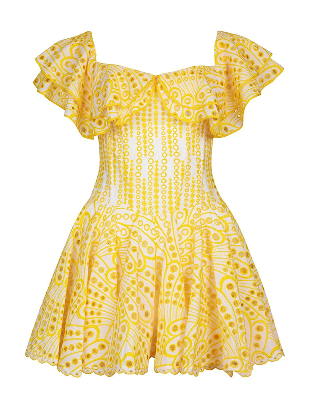 MINELE Mini Dress in Yellow
