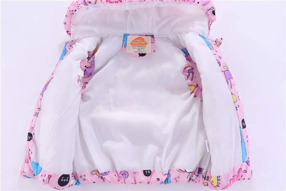 Mud Kingdom Cute Little Girls Vests Outerwear with Hood Animal