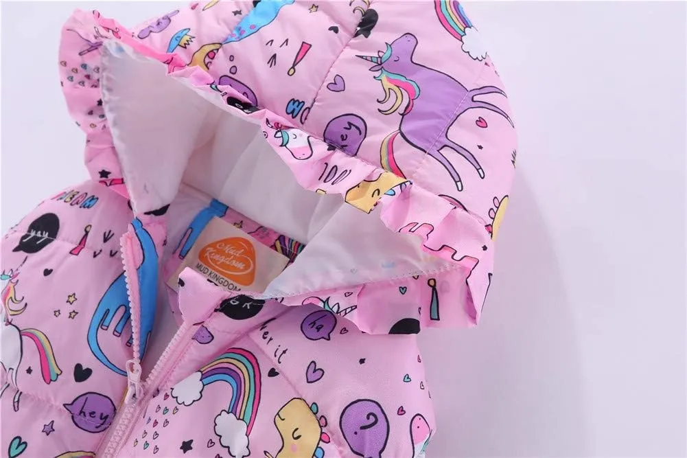 Mud Kingdom Cute Little Girls Vests Outerwear with Hood Animal