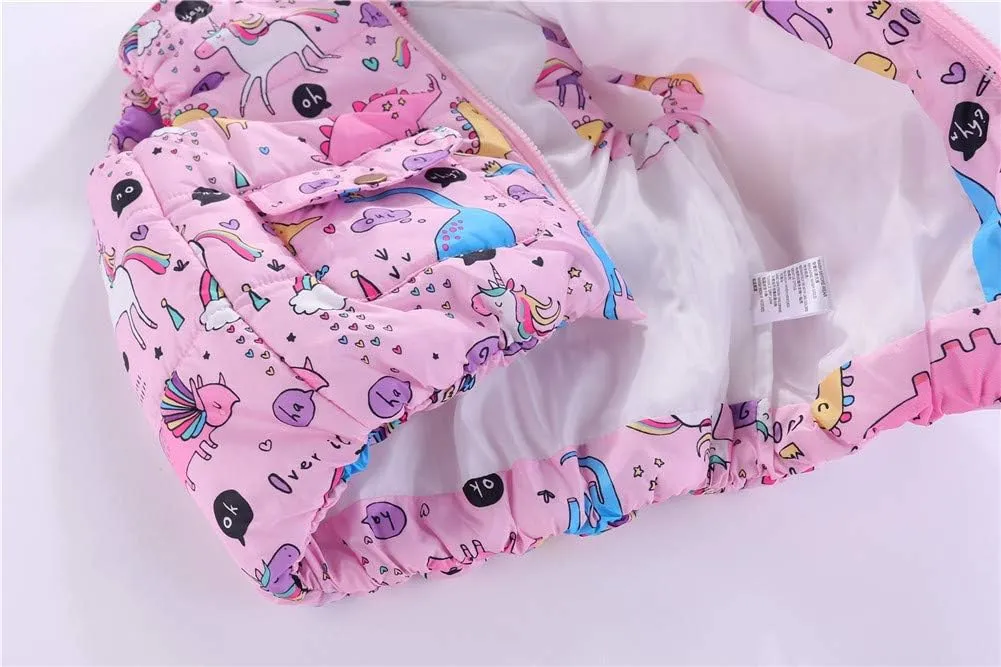 Mud Kingdom Cute Little Girls Vests Outerwear with Hood Animal