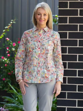 Native Floral Print Classic Fit Shirt