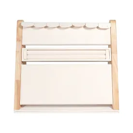 Natural Wood & Suede 3 Tier Jewelry Display / DSP0030