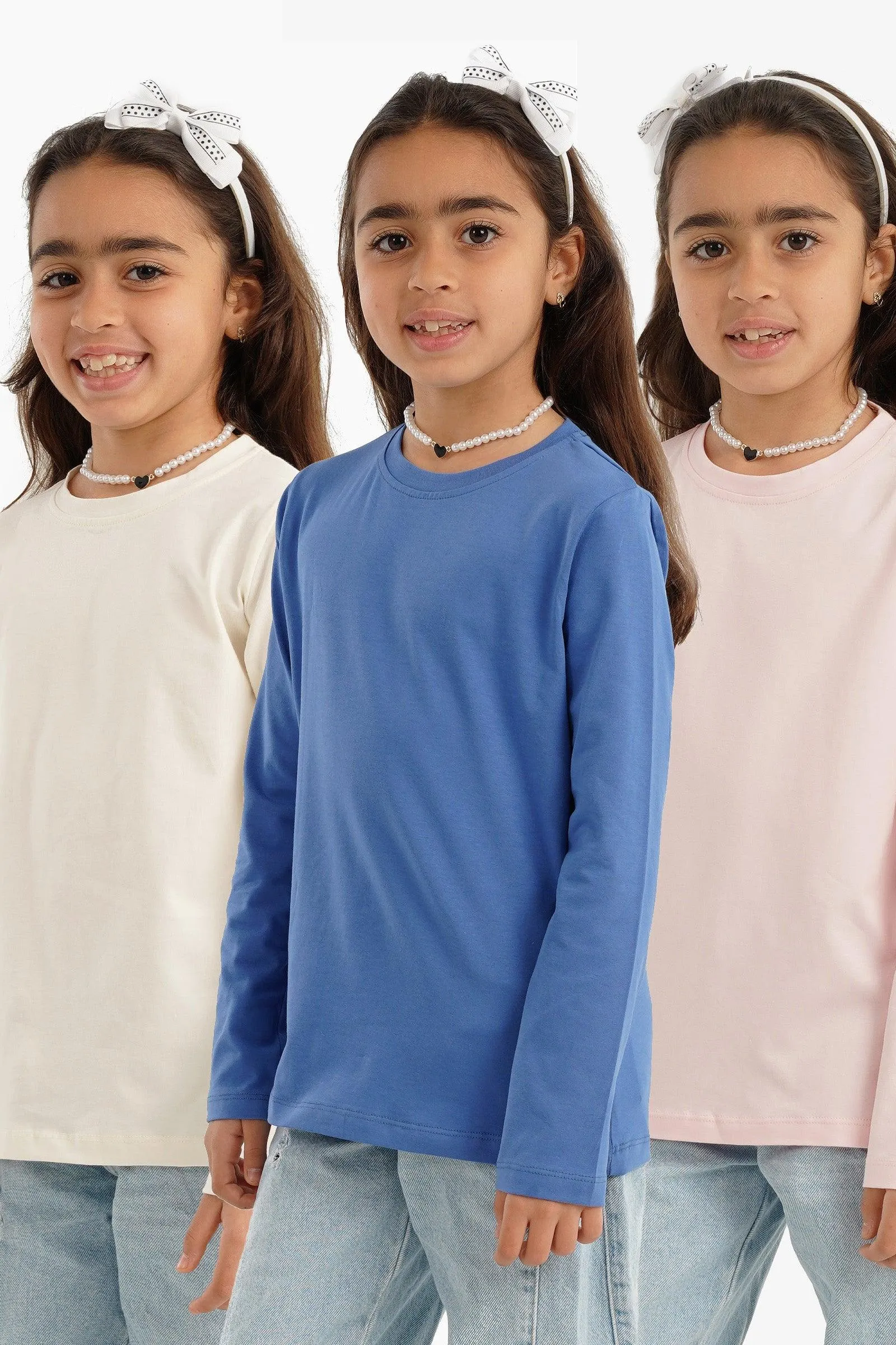 Pack of 3 Girly Long Sleeves Top