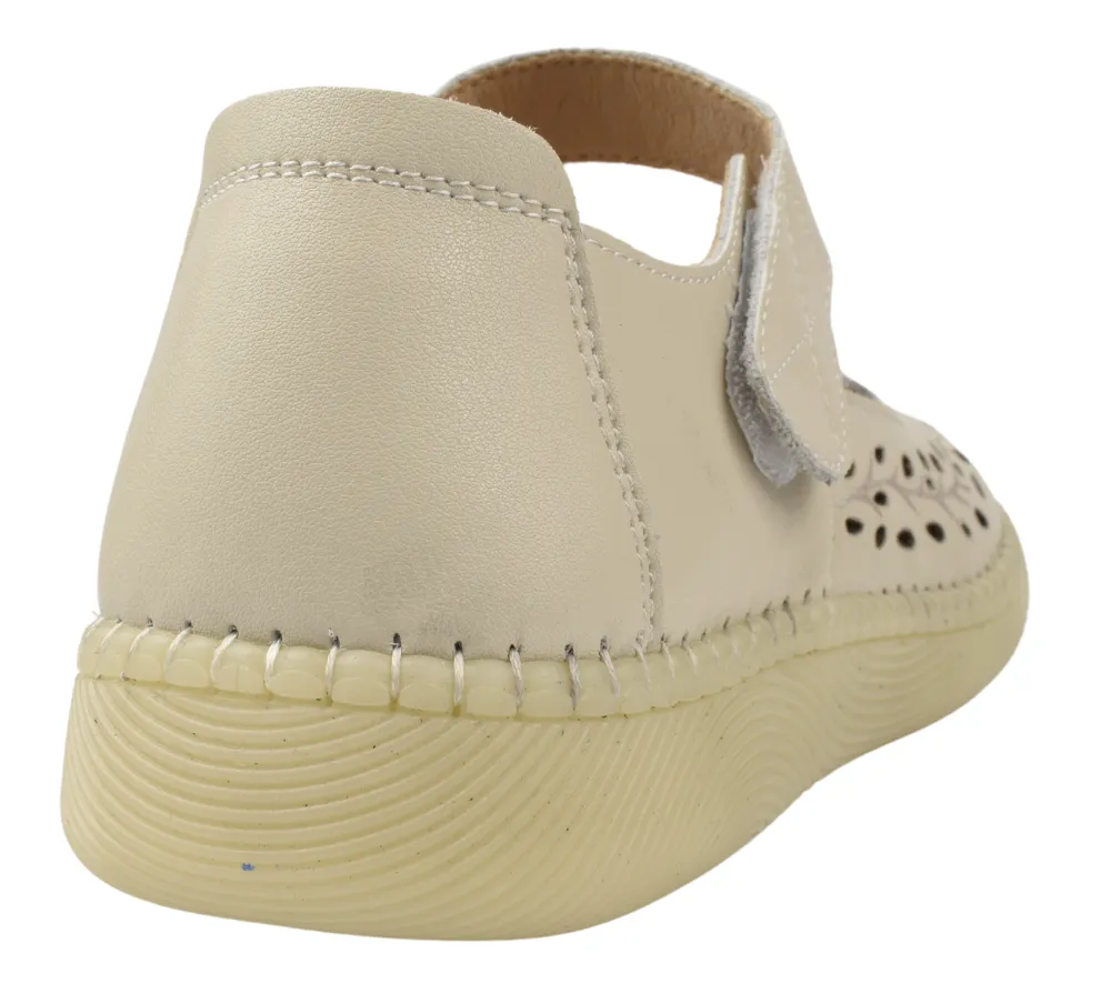 Pantofi casual, dama, STEPHANO, 2822 crem, piele naturala