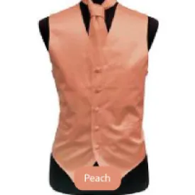Peach Mens Solid Vest