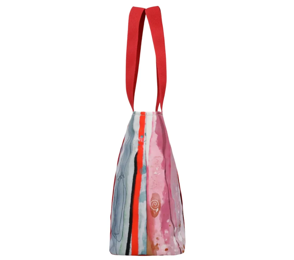 Poseta plaja, dama, ANEKKE 38474-206, rosu, textil