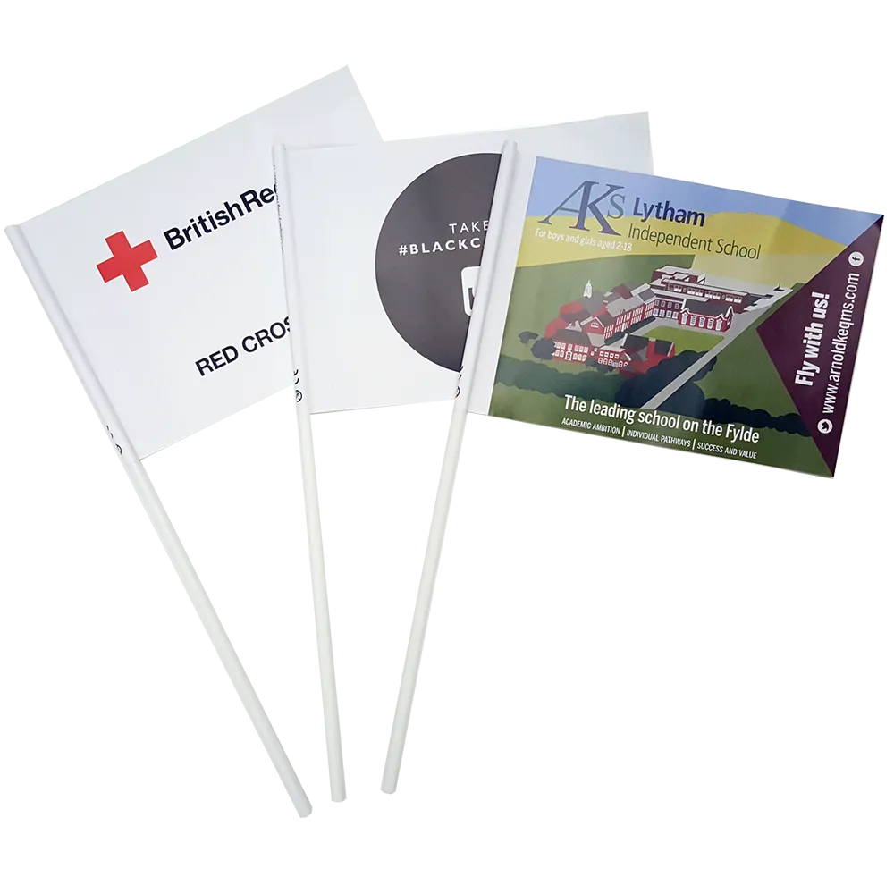 Printed Paper Flags - Unprinted sample