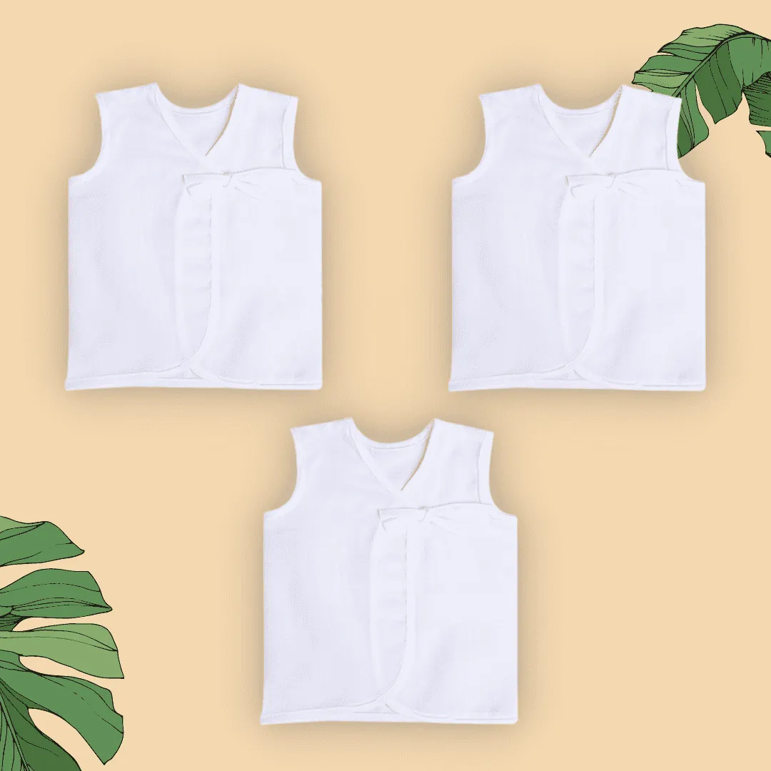 Pure White 3 Pk 100% Cotton Jhabla