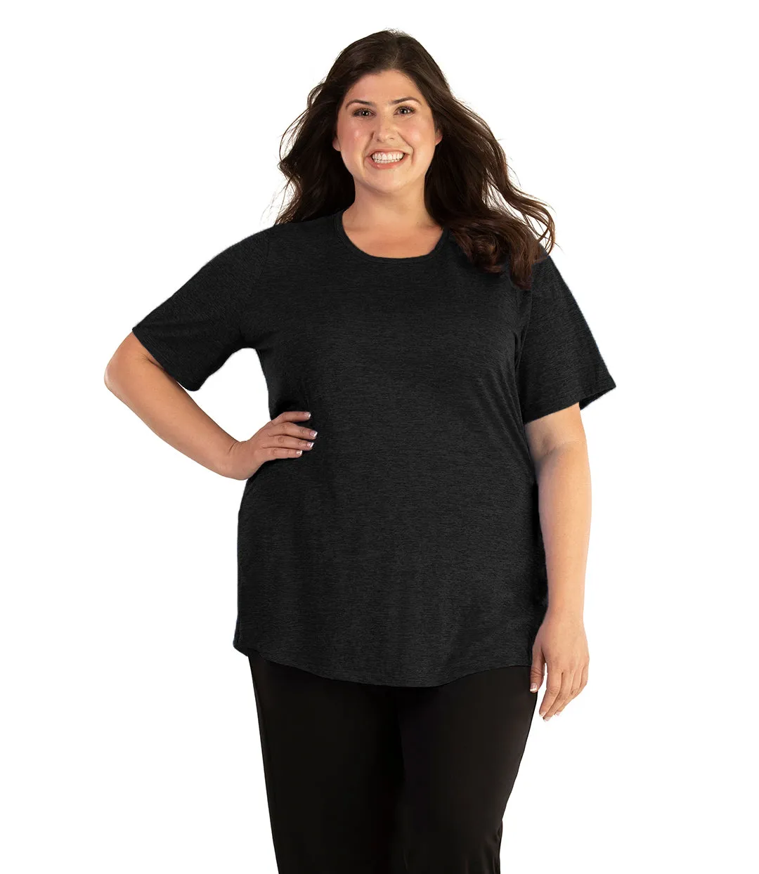 QuikLite Scoop Neck Short Sleeve Top Limited Edition Colors - FINAL SALE