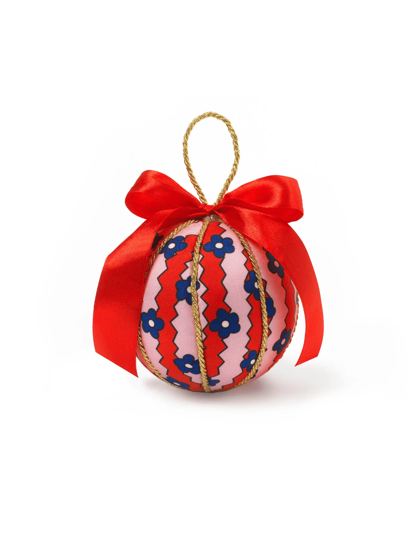 Red Green Fern Printed Bauble