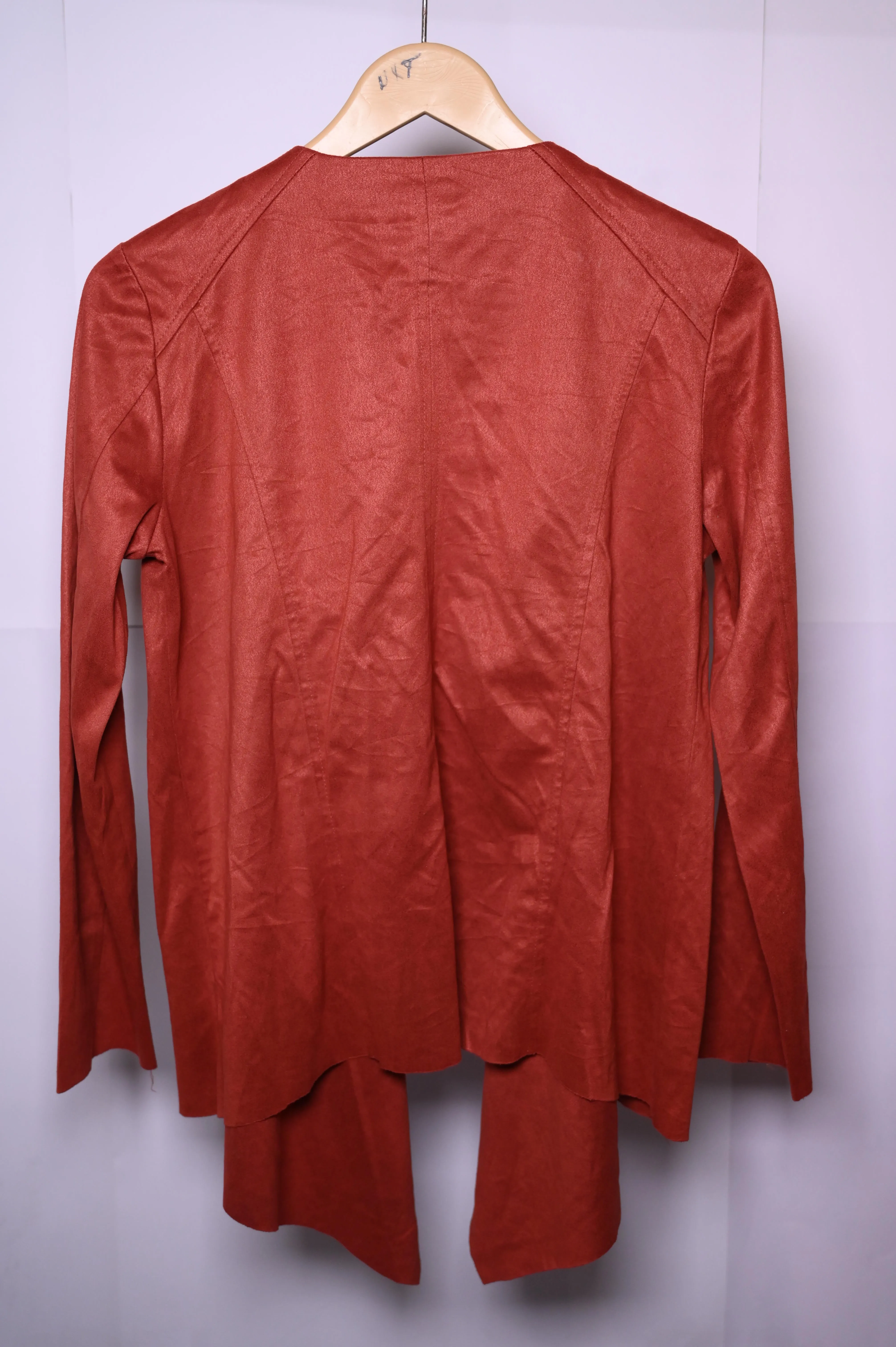 Rusty Orange Polyester Shrug