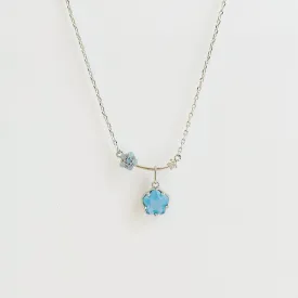 Silver Camellia Necklace