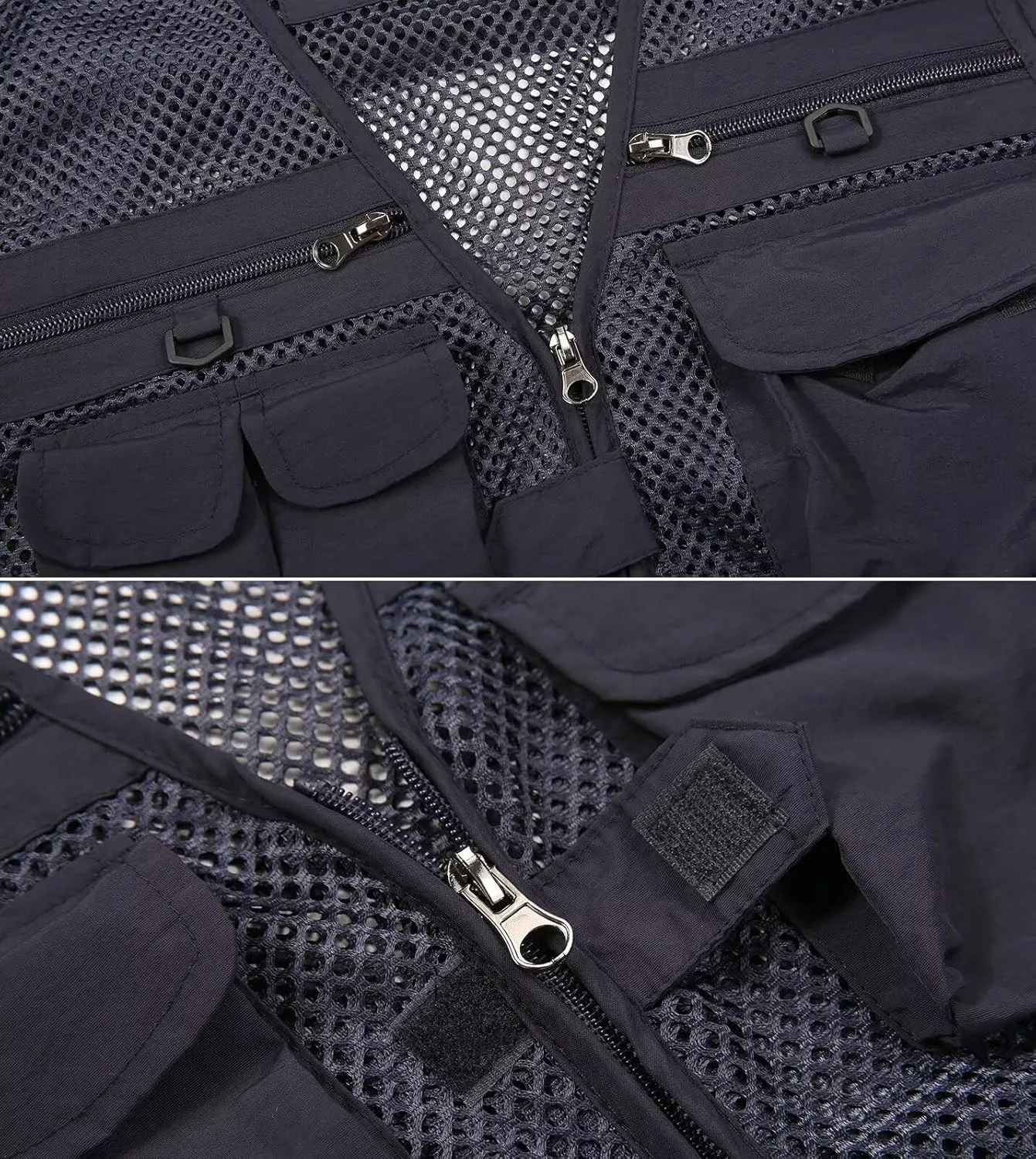 Spanye Mens Fishing Hunting Vest Outdoor Travel Utility Vest Tactical Work Jacket Multi Pocket