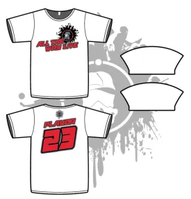 Splash Mask Mens White Sub Dye Jersey Red/Black