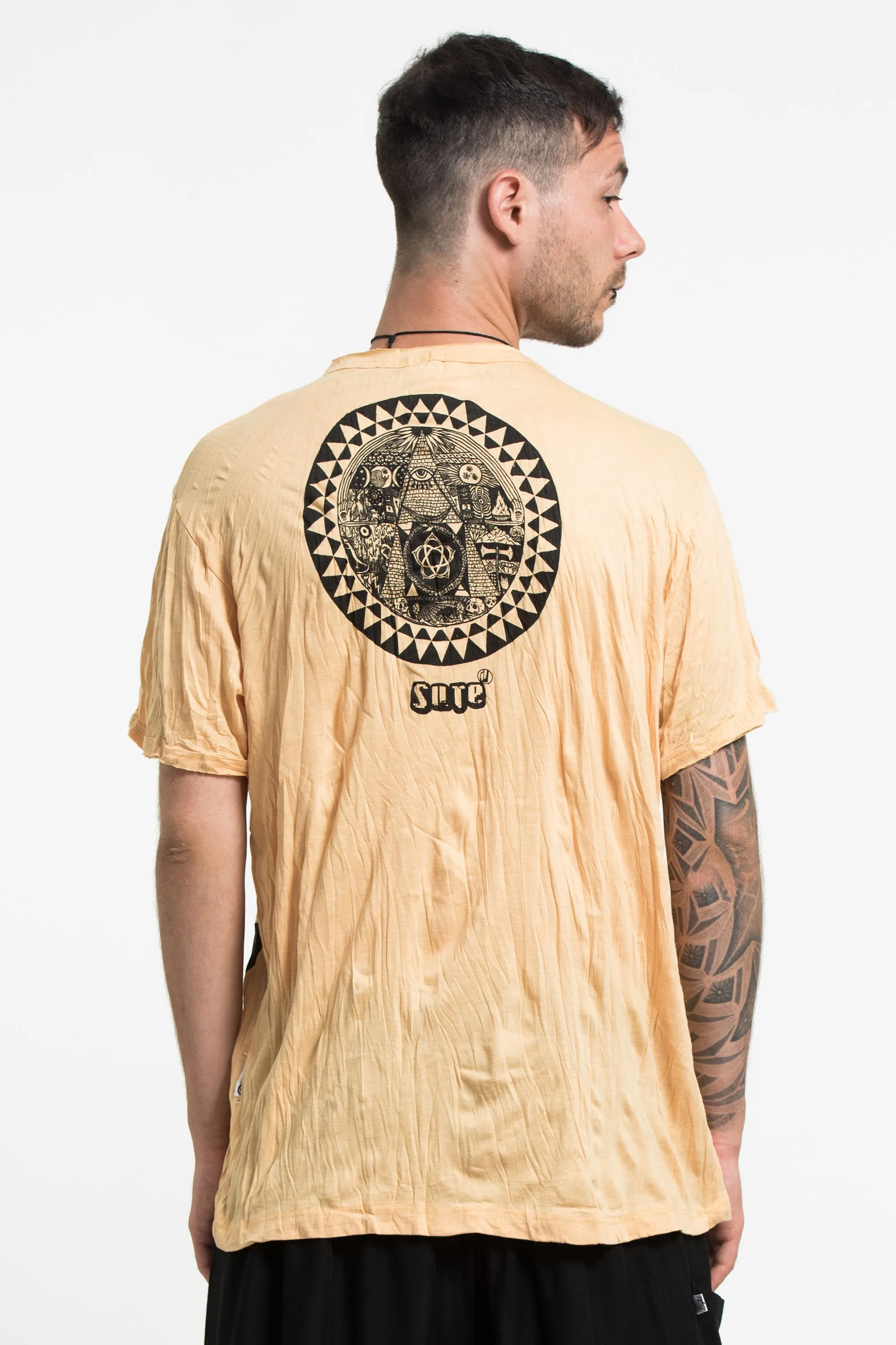 Sure Design Men's Pyramid Eye T-Shirt in Yellow