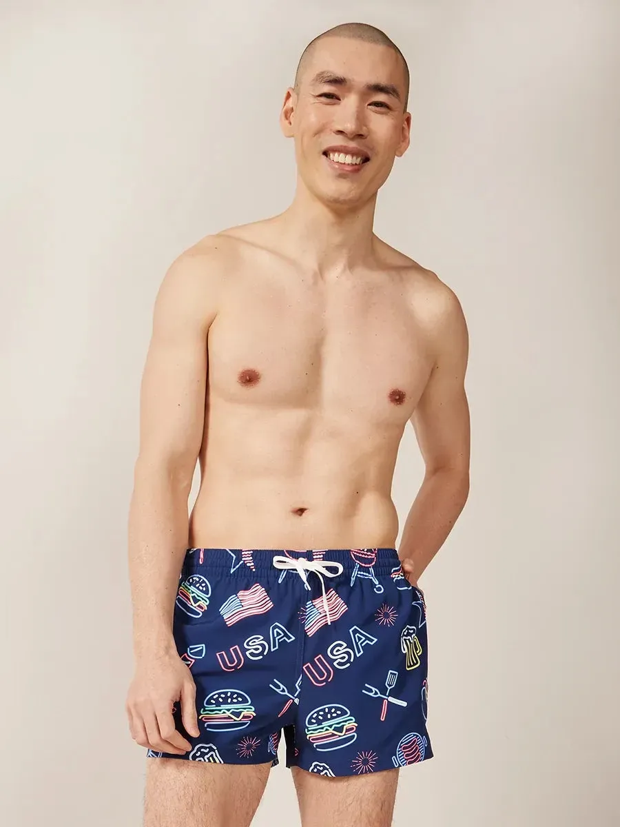 The Patriotic Lights 4" (Classic Swim Trunk)