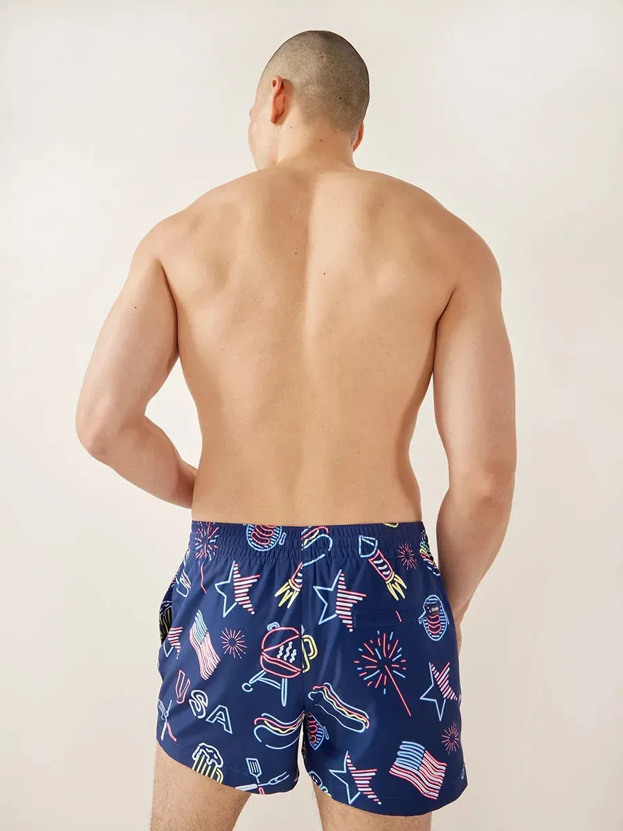The Patriotic Lights 4" (Classic Swim Trunk)