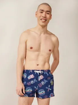 The Patriotic Lights 4" (Classic Swim Trunk)